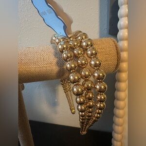 NWT SUNDAY STATE Beaded Gold Headband